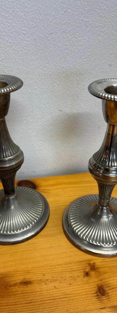Ian Heath Ltd Falstaff silverpläterade ljusstakar