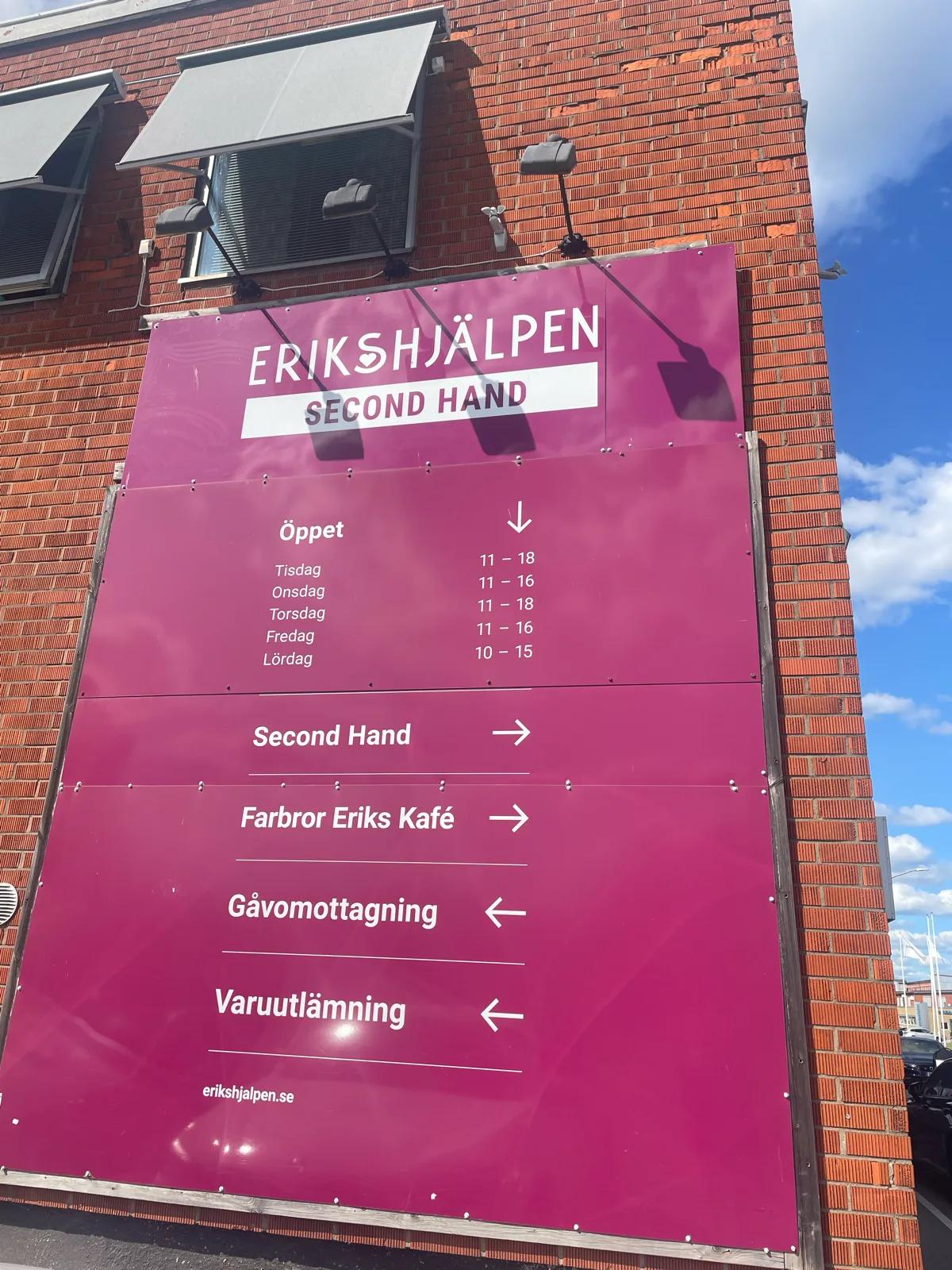 Erikshjälpen Second Hand Växjö 2